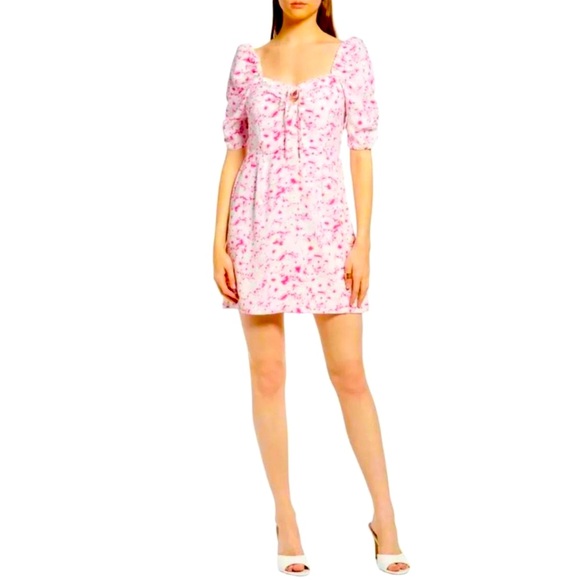 Brand new Open Edit Women's Pink and White Dress - Picture 1 of 9